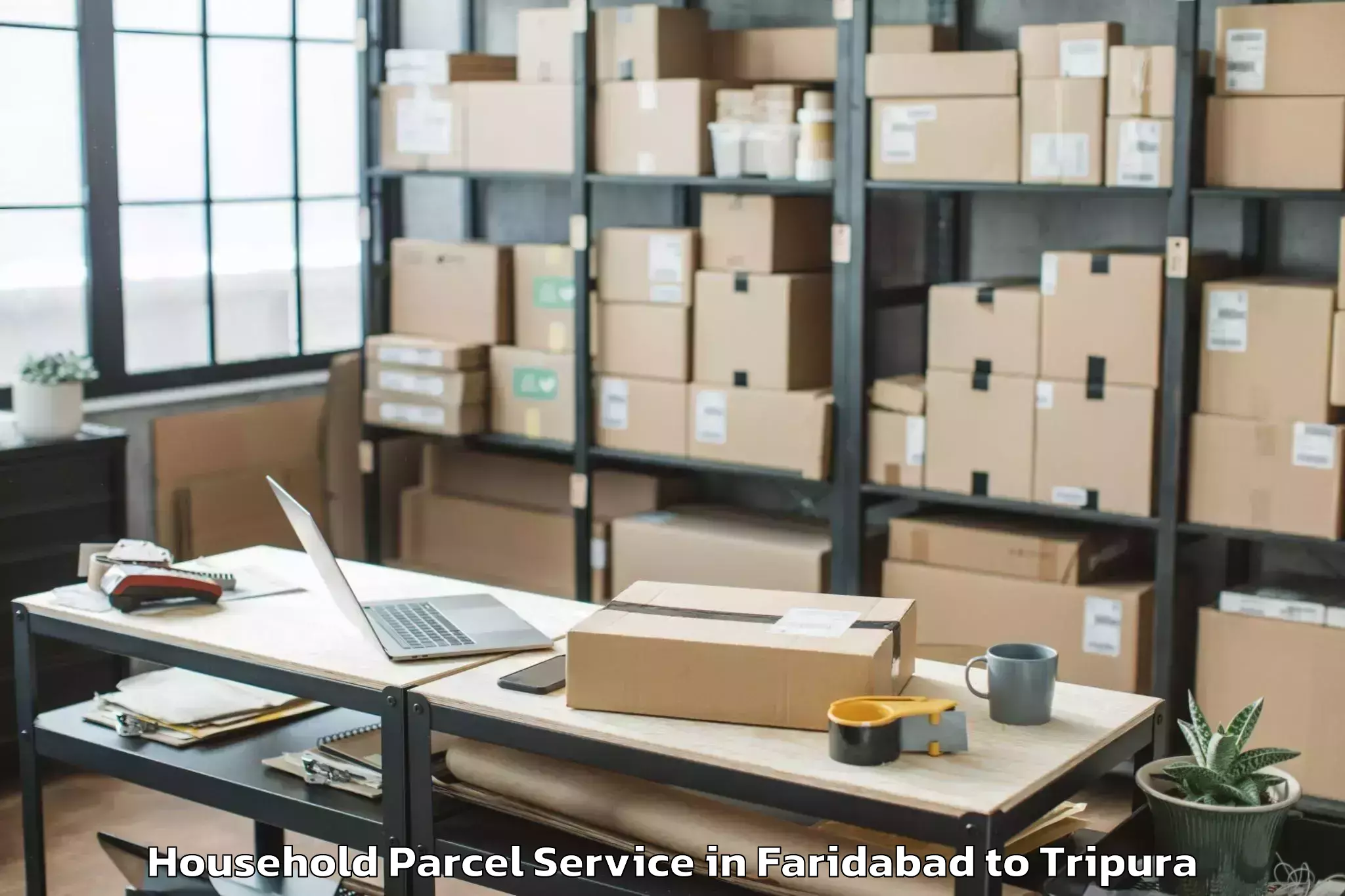 Reliable Faridabad to Icfai University Tripura Agart Household Parcel